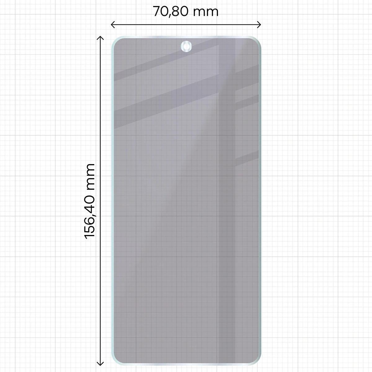 Kryt Prywatyzujące szkło hybrydowe Bizon Glass Mule Shadow do Xiaomi POCO F7 Pro, matowe