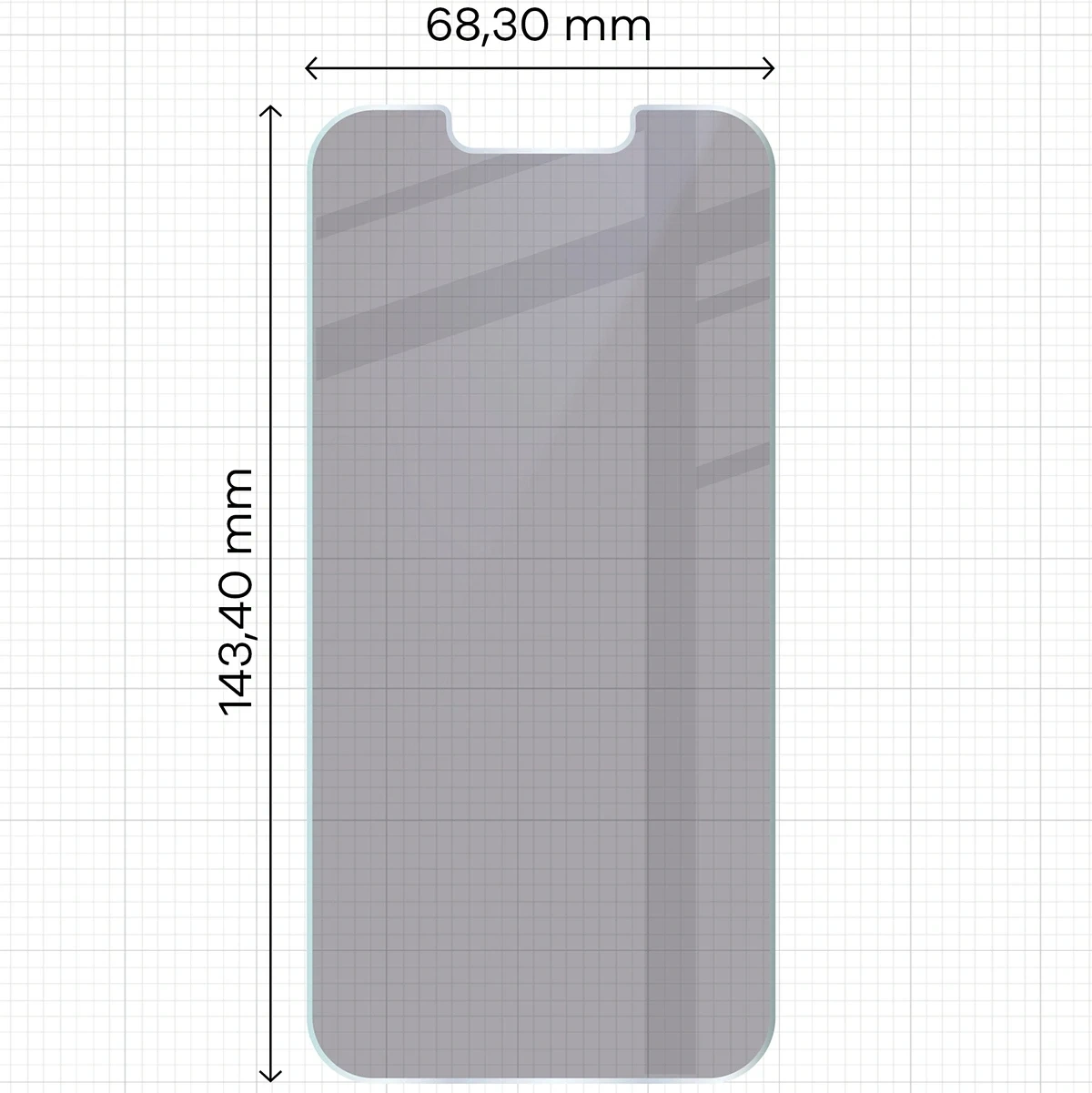 Ochranné sklo Bizon Glass Mule Shadow Apple iPhone 14 matte