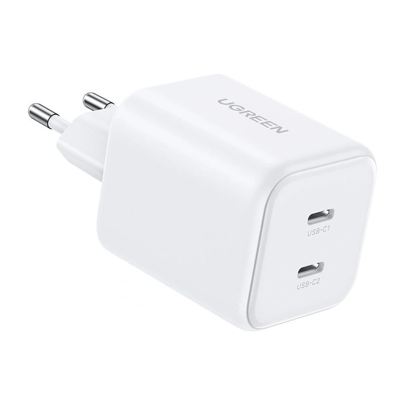 Síťová nabíječka UGREEN Dual Charger 2xUSB-C GaN 45W X526 (white)