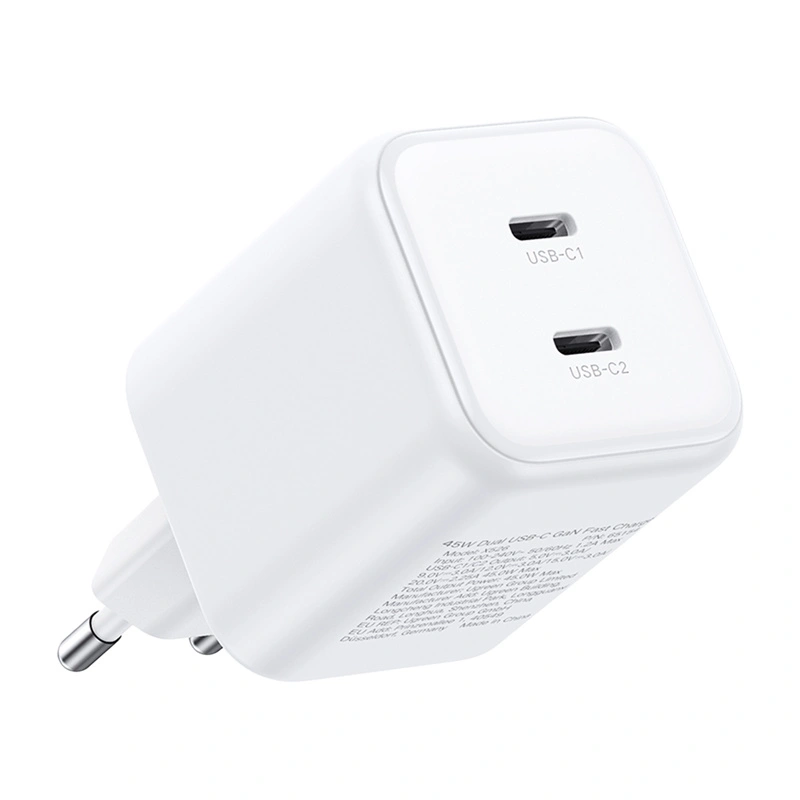 Síťová nabíječka UGREEN Dual Charger 2xUSB-C GaN 45W X526 (white)
