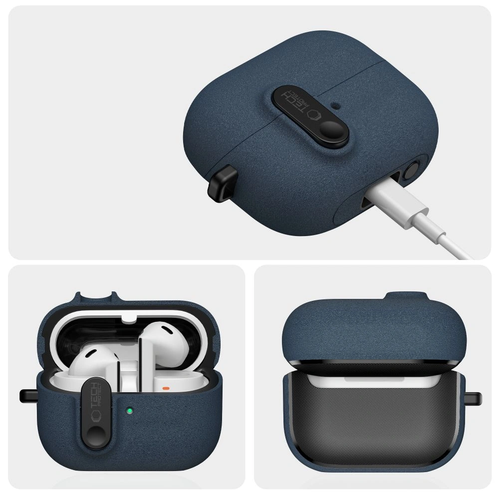 Kryt Tech-Protect Slim Hook Samsung Galaxy Buds 3 / 3 FE / 3 Pro Fluffy Blue