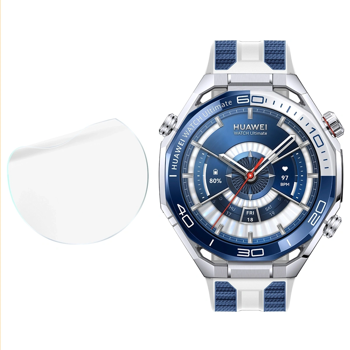 Ochranné sklo Bizon Glass Watch Hydrogel Huawei Watch Ultimate 2