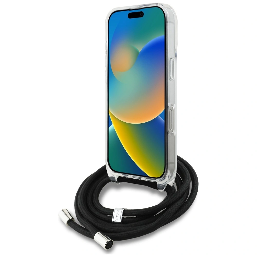 Kryt Karl Lagerfeld IML Crossbody Karl&Choupette Head Apple iPhone 16 Pro Max white