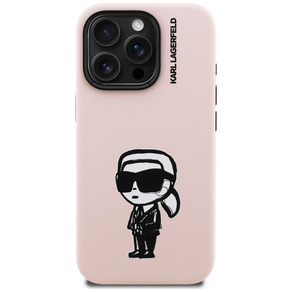 Kryt Karl Lagerfeld Silicone Karl Sketch MagSafe Apple iPhone 16 Pro Max pink