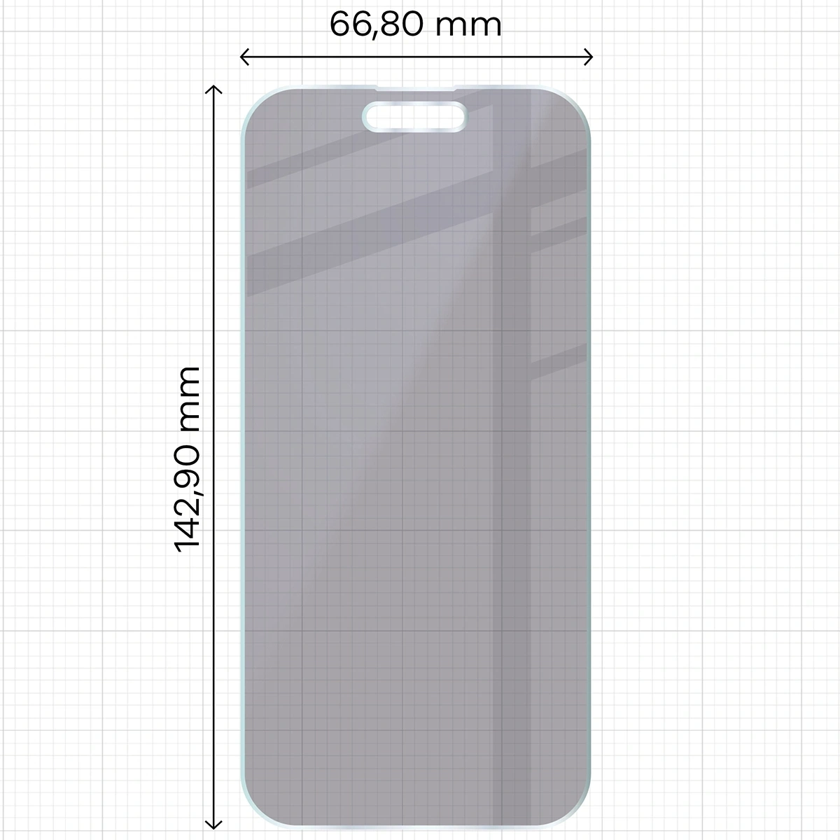 Ochranné sklo Bizon Glass Mule Shadow Apple iPhone 15 Pro matte