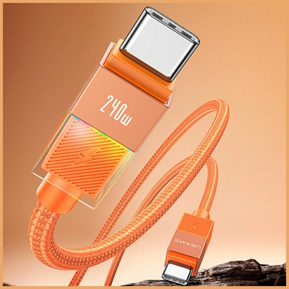 USAMS SJ777 PD 240W USB-C / USB-C Cable 1.2m tarnish