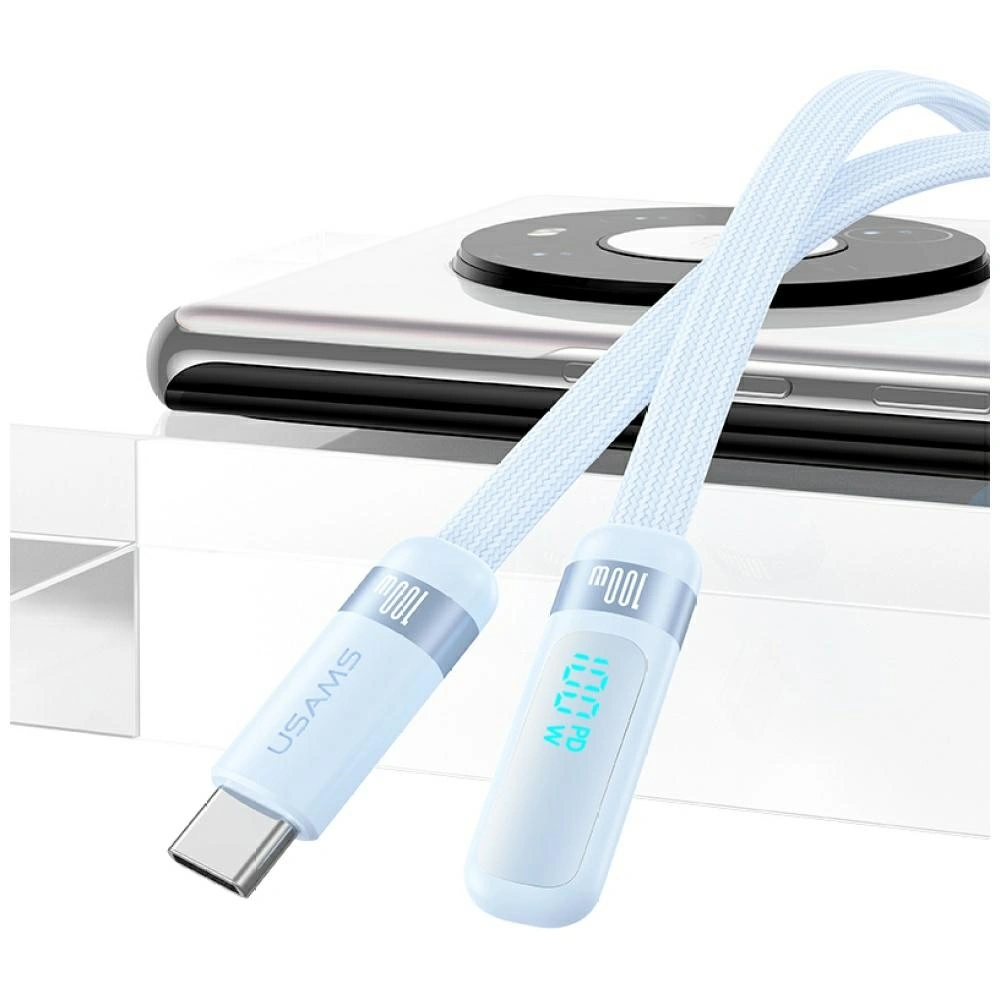USAMS US-SJ653 PD 100W USB-C / USB-C Cable 1.2m white