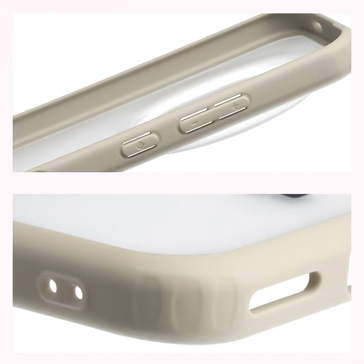 Kryt Bizon Case Angelo Honor Magic8 Pro semi-transparent with a beige frame