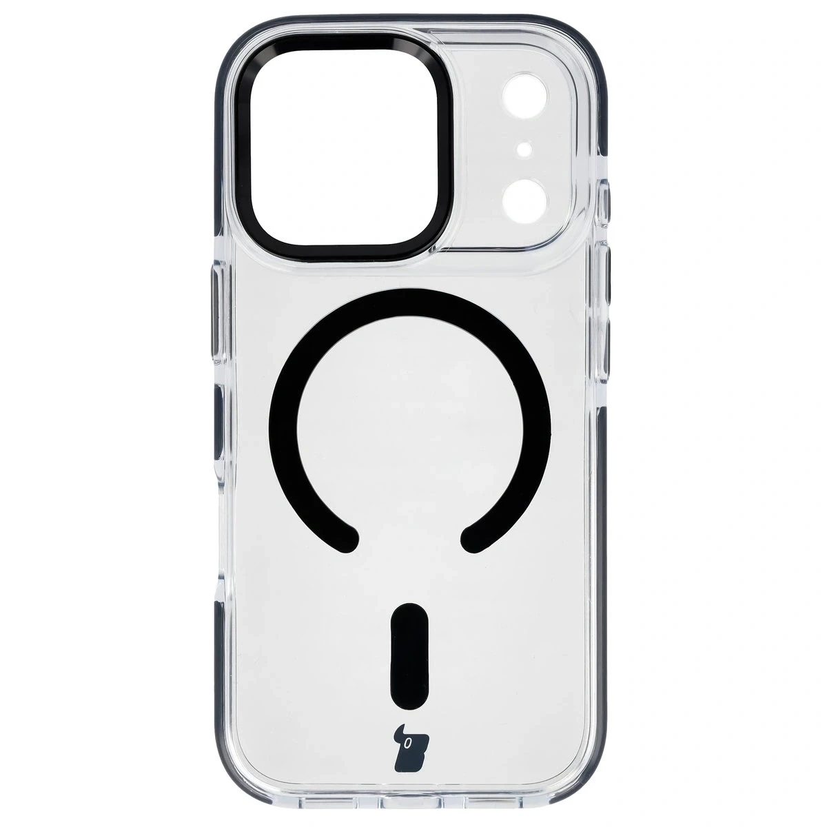 Kryt Bizon Case Marco Magnetic Apple iPhone 17 Pro clear with a black frame