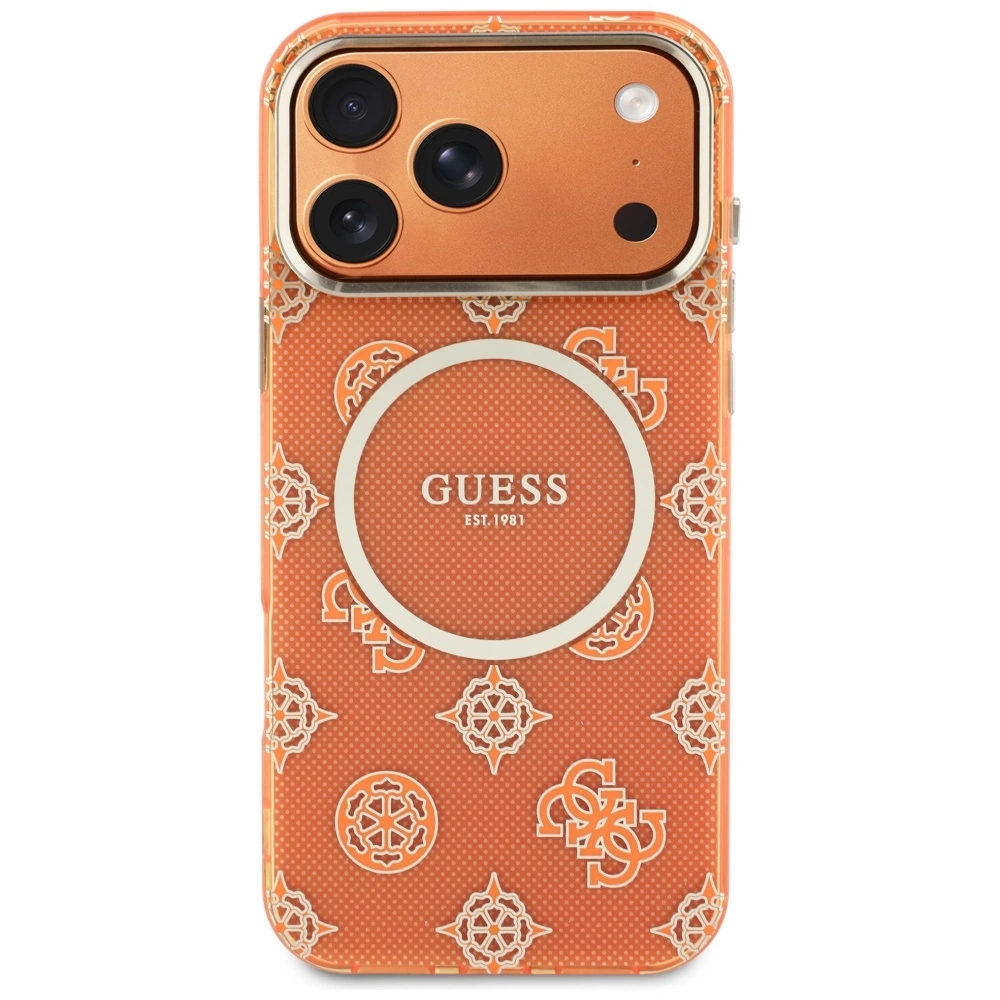 Kryt Guess IML Peony Dot MagSafe Apple iPhone 17 Pro Max orange