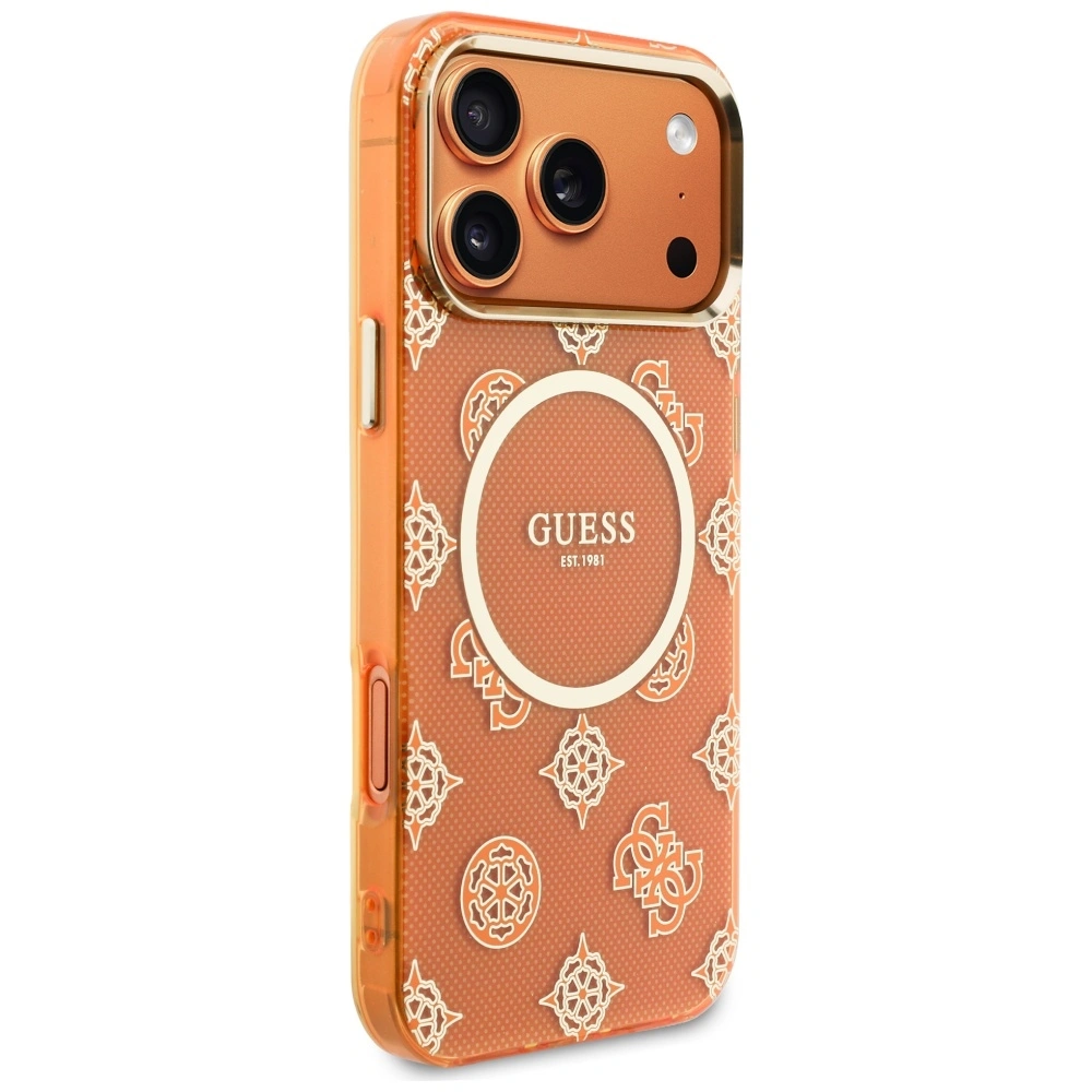 Kryt Guess IML Peony Dot MagSafe Apple iPhone 17 Pro Max orange