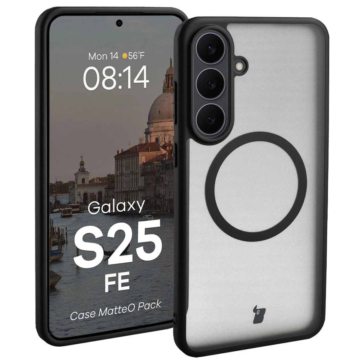 Kryt Bizon MatteO Magnetic Pack Samsung Galaxy S25 FE smoky black