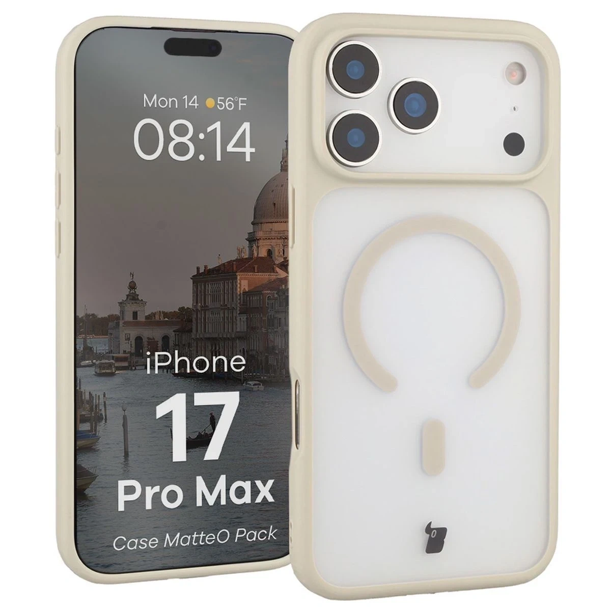 Kryt Bizon MatteO Magnetic Pack Apple iPhone 17 Pro Max smoky beige