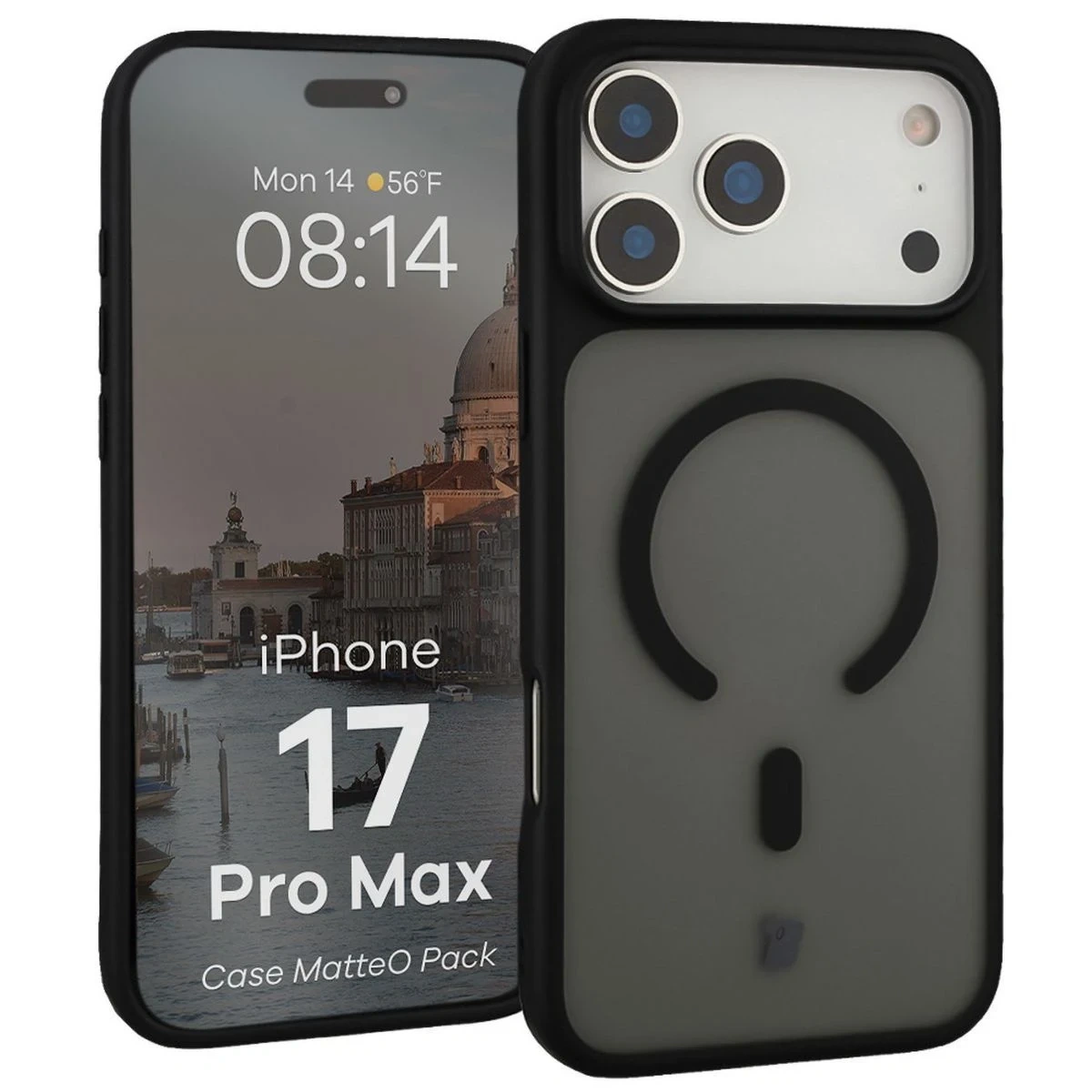 Kryt Bizon MatteO Magnetic Pack Apple iPhone 17 Pro Max smoky black