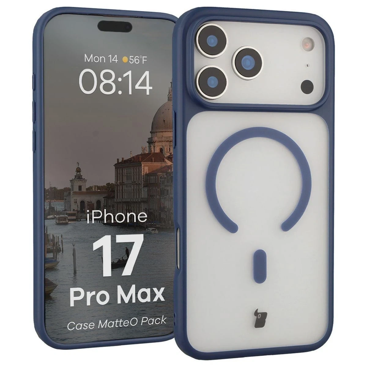 Kryt Bizon MatteO Magnetic Pack Apple iPhone 17 Pro Max smoky blue