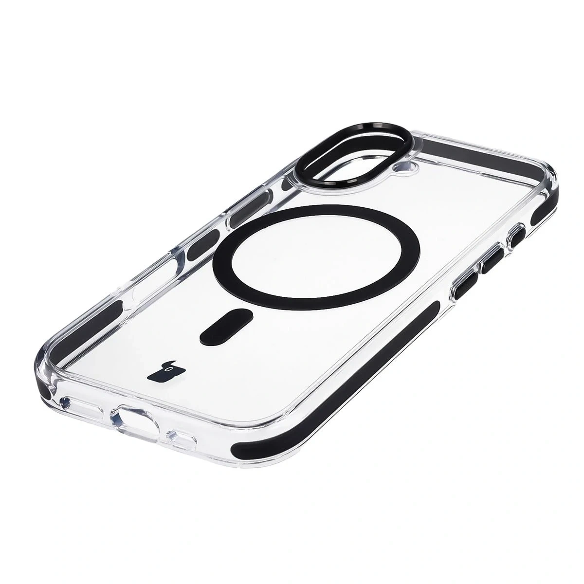 Kryt Bizon Case Marco Magnetic Apple iPhone 17 clear with a black frame