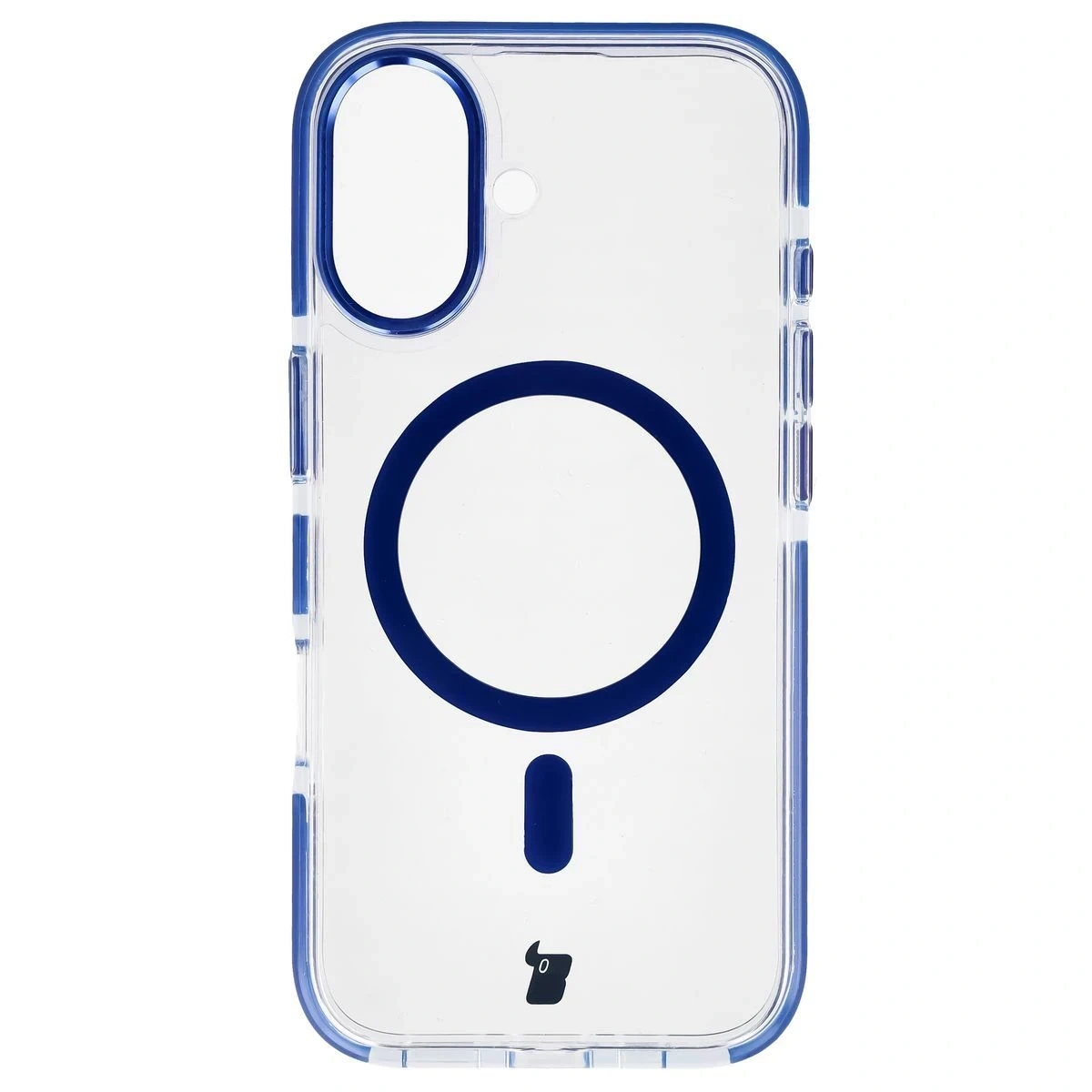 Kryt Bizon Case Marco Magnetic Apple iPhone 17 clear with a blue frame