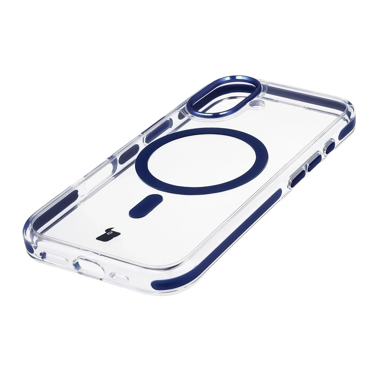 Kryt Bizon Case Marco Magnetic Apple iPhone 17 clear with a blue frame