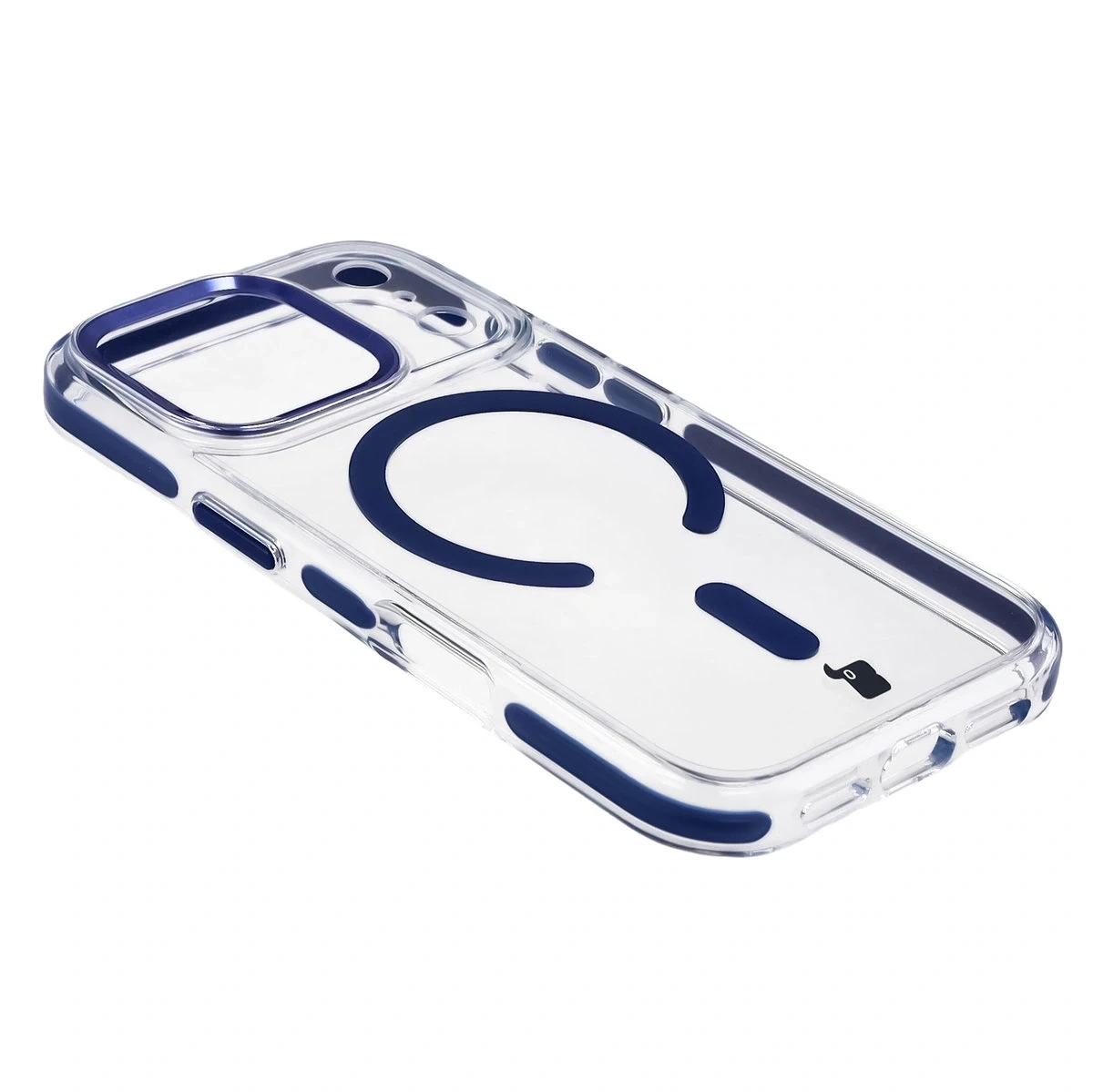Kryt Bizon Case Marco Magnetic Apple iPhone 17 Pro clear with a blue frame