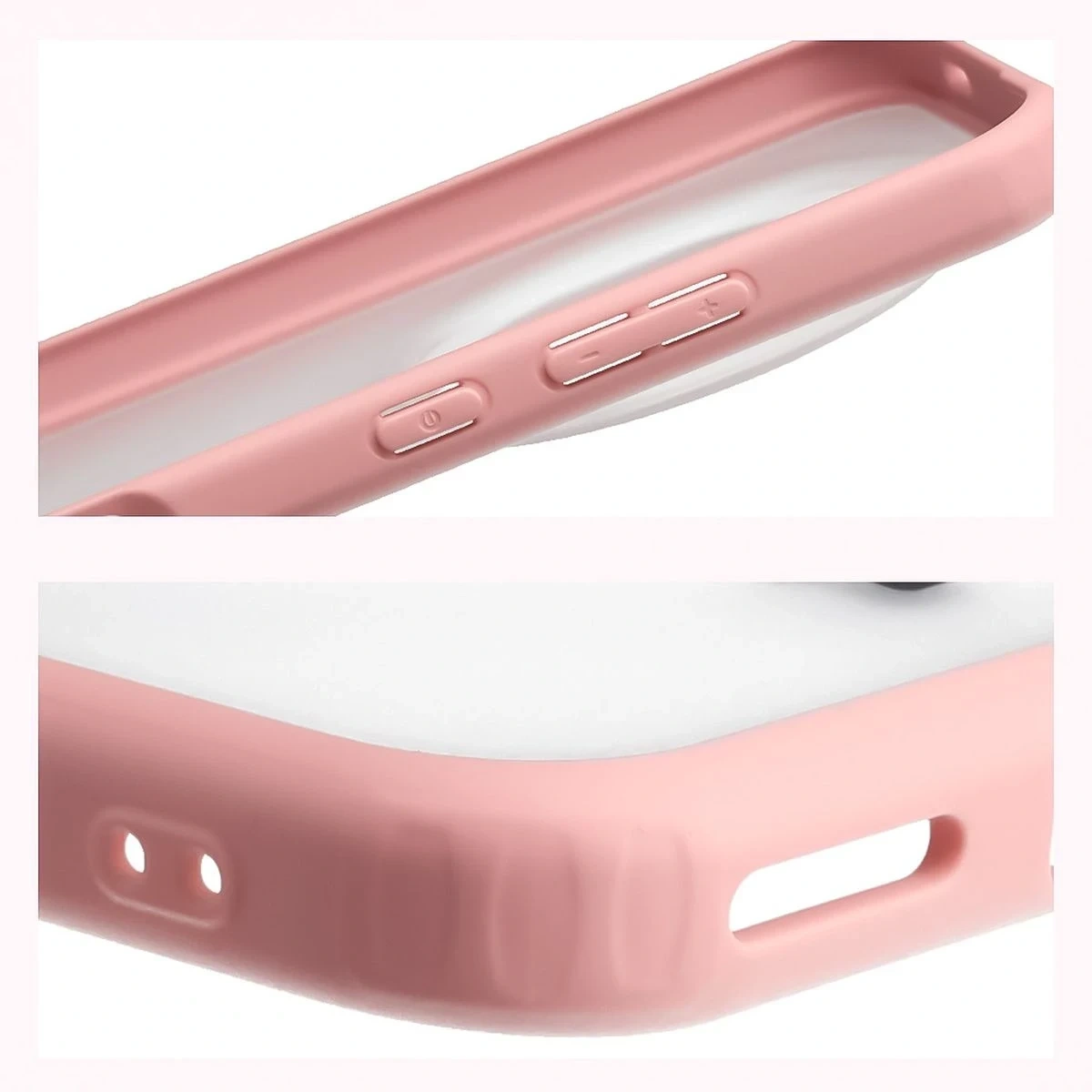 Kryt Bizon Case Angelo Honor Magic8 Pro semi-transparent with a light pink frame