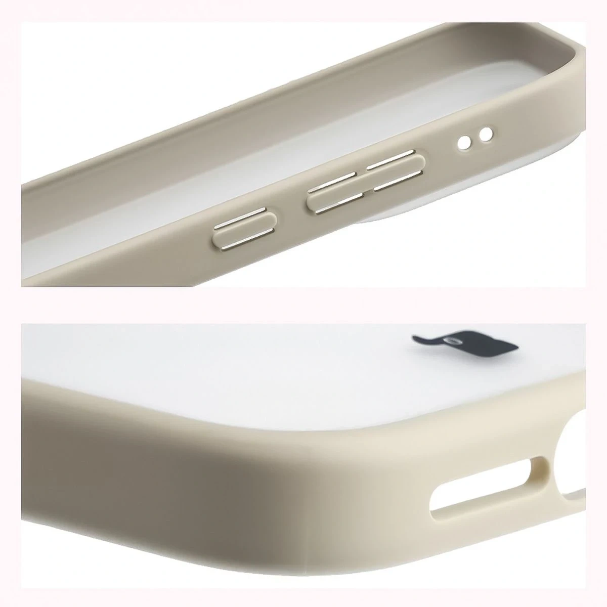 Kryt Bizon Case Angelo Xiaomi 17 semi-transparent with a beige frame