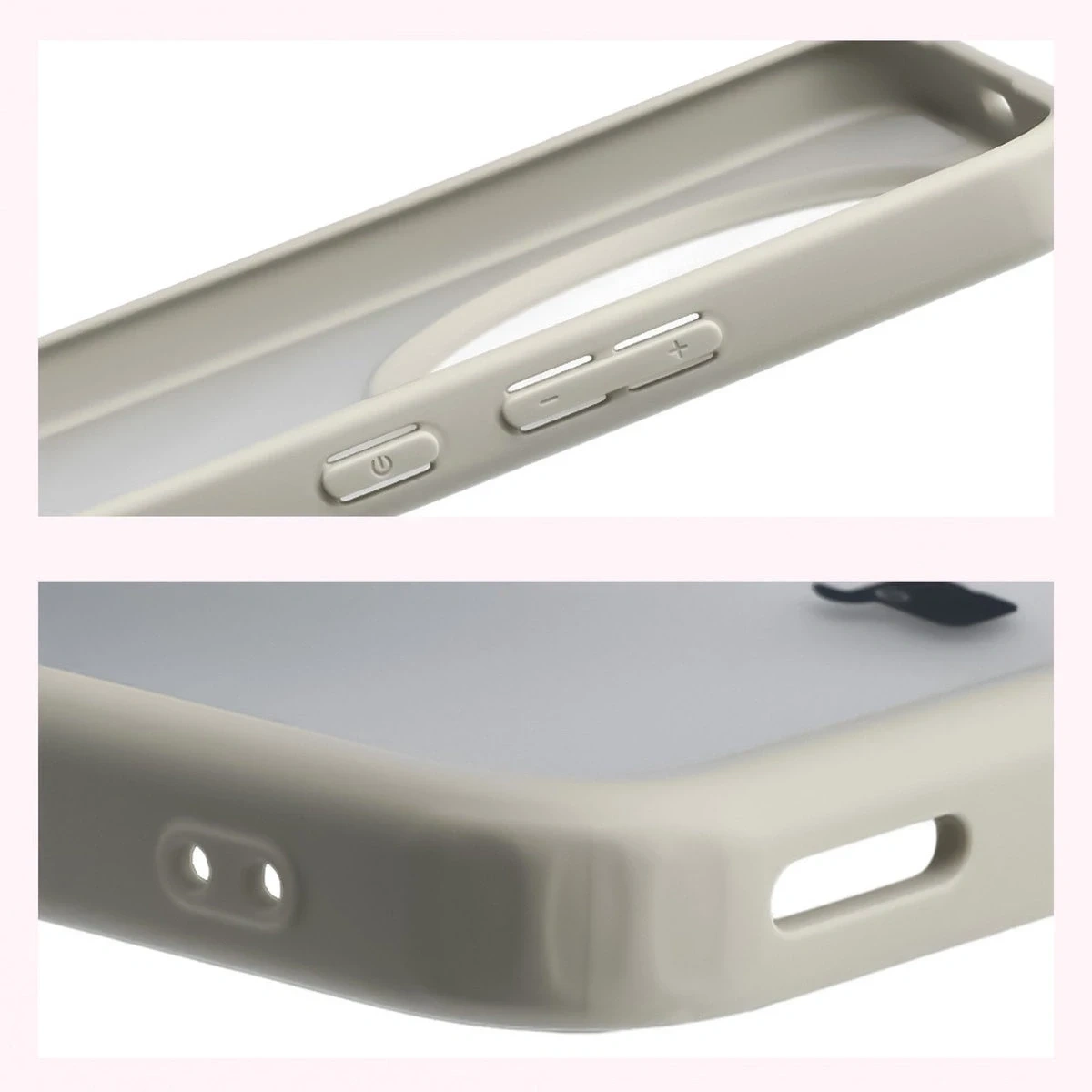 Kryt Bizon Case Angelo Honor Magic8 Lite semi-transparent with a beige frame