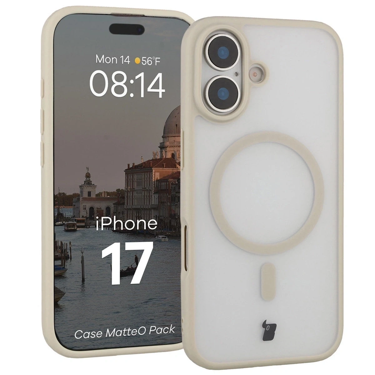 Kryt Bizon MatteO Magnetic Pack Apple iPhone 17 smoky beige