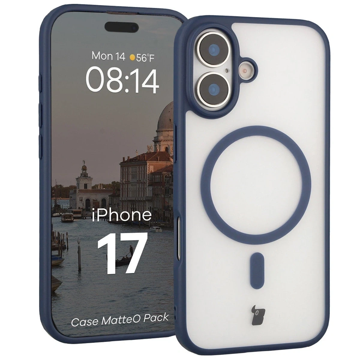 Kryt Bizon MatteO Magnetic Pack Apple iPhone 17 smoky blue