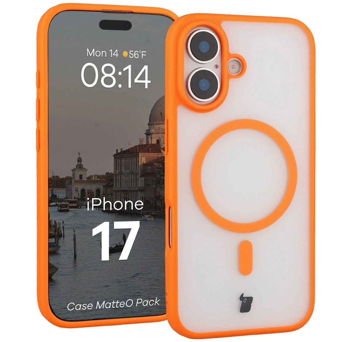 Kryt Bizon MatteO Magnetic Pack Apple iPhone 17 smoky orange