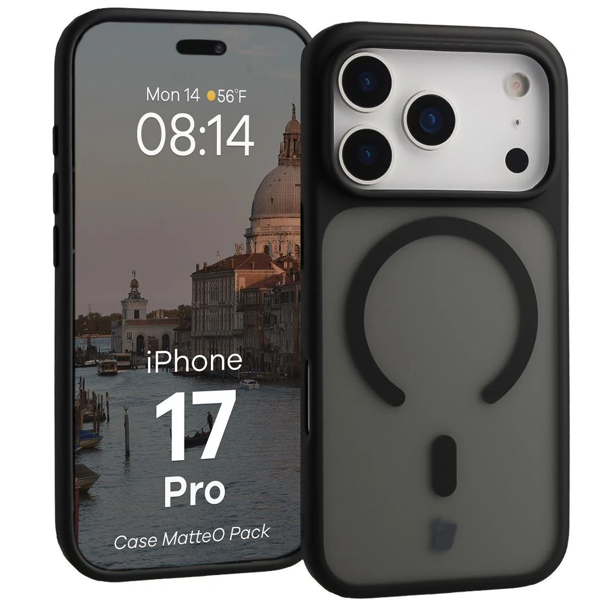 Kryt Bizon MatteO Magnetic Pack Apple iPhone 17 Pro smoky black