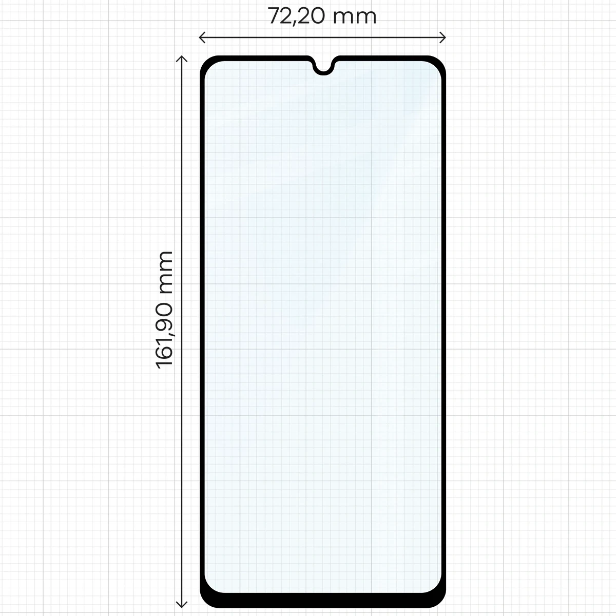 Ochranné sklo Bizon Glass Edge 2 Samsung Galaxy A07 4G / 5G black frame