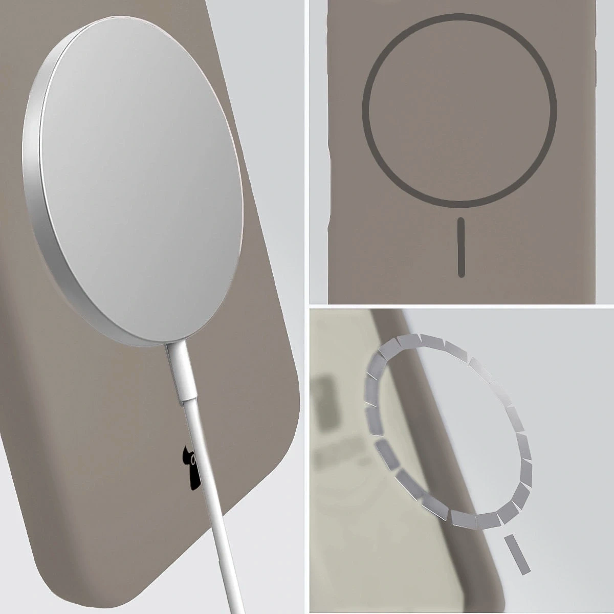 Kryt Bizon Soft Case Magnetic Xiaomi 17 light gray