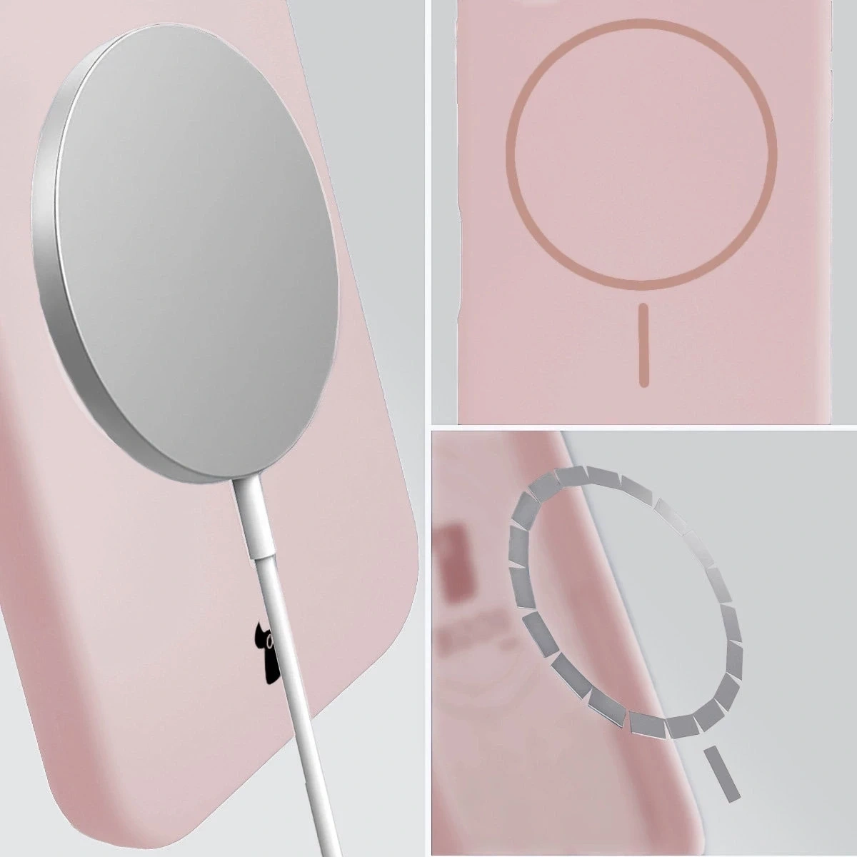 Kryt Bizon Soft Case Magnetic Xiaomi 17 light pink