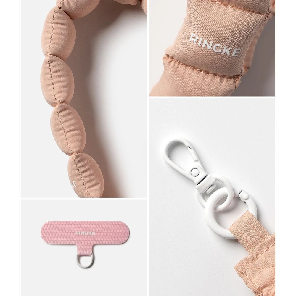 Šňůrka Rinkge Holder & Puffer Hand Strap Floral Pink