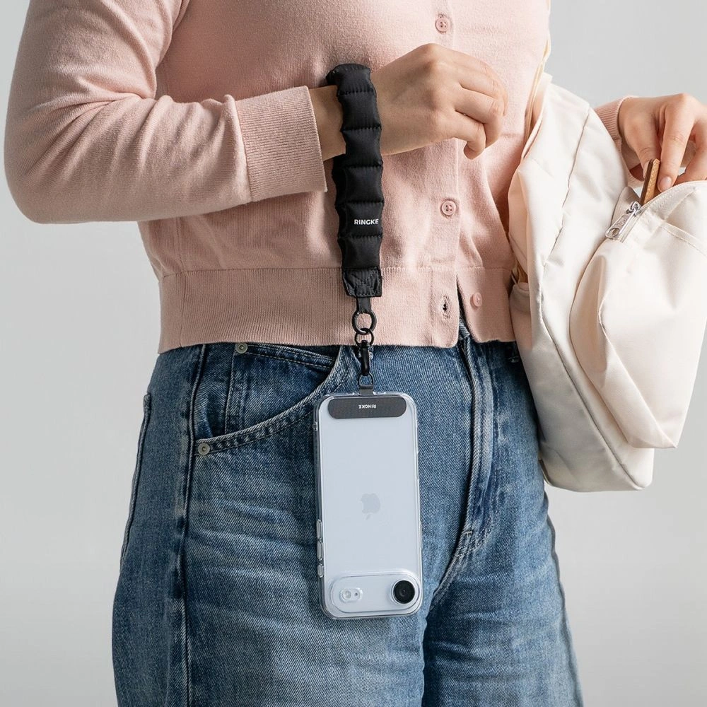 Šňůrka Rinkge Holder & Puffer Hand Strap Calm Black