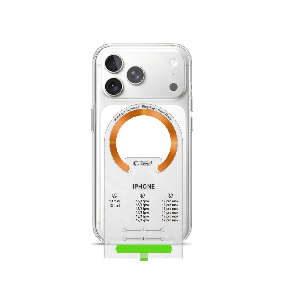 Kryt Tech-Protect MMP-210 Magnetic MagSafe Ring Black & Cosmic Orange [2 PACK]