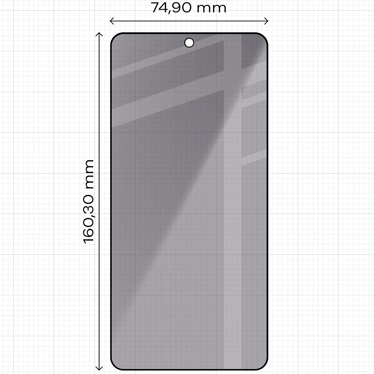 Ochranné sklo Bizon Glass Edge Shadow Samsung Galaxy S26 Ultra tinted with a black frame