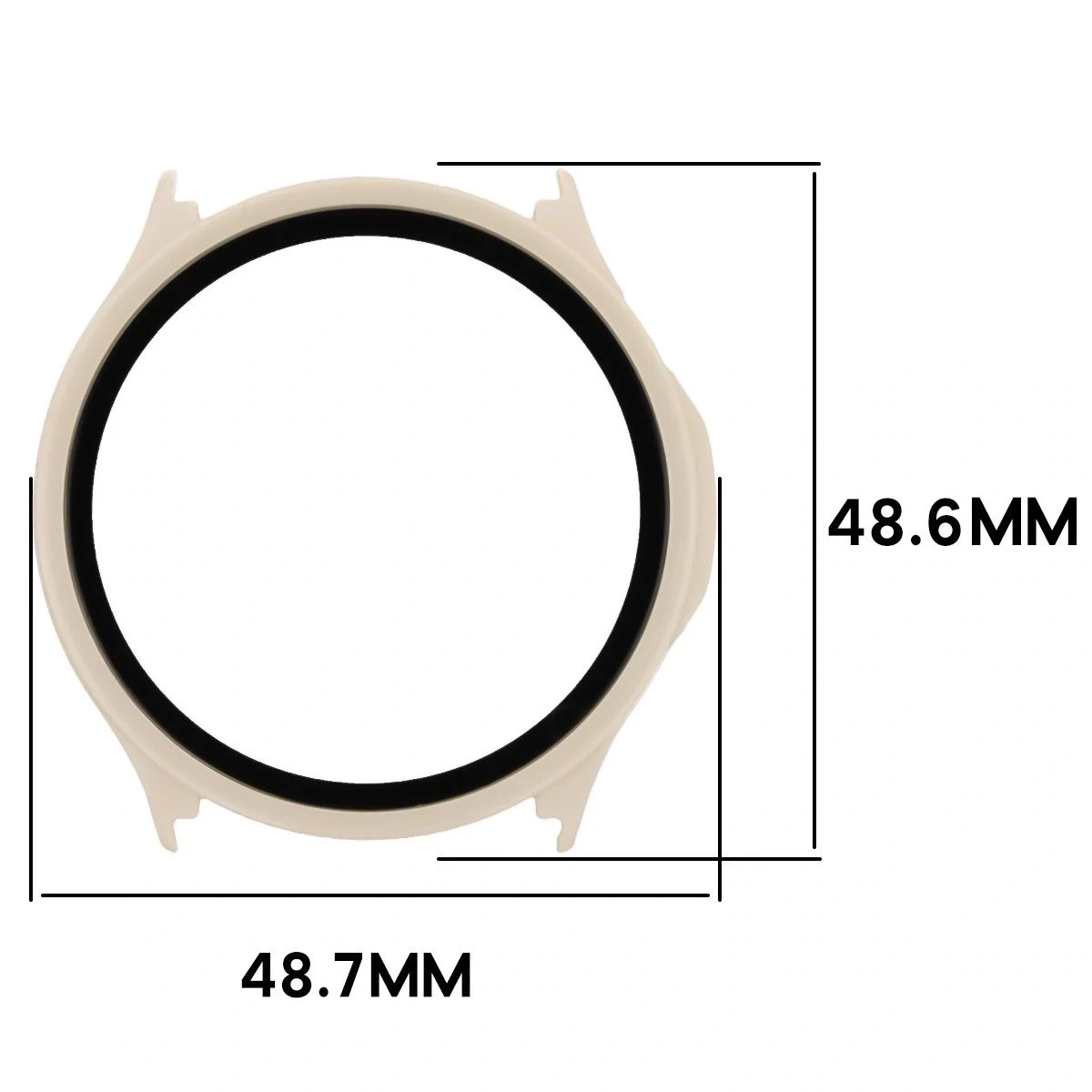 Kryt Bizon Case Watch Adamo OnePlus Watch Lite 45mm / Oppo Watch S 45mm beige