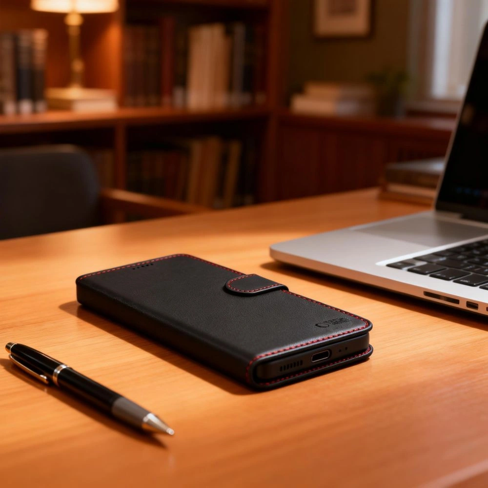 Knížkové pouzdro Tech-Protect Wallet Samsung Galaxy S26 Black/red