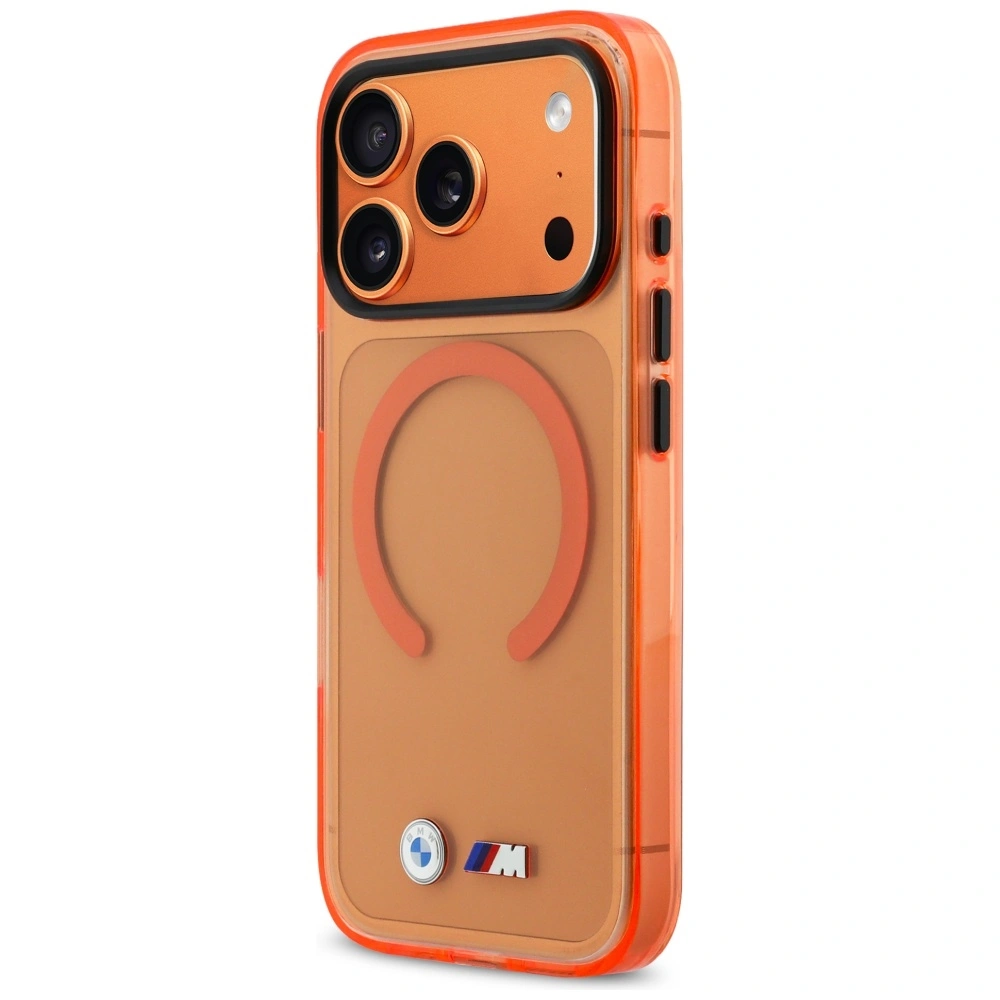 Kryt BMW M IML Metal Logos MagSafe Apple iPhone 17 Pro orange