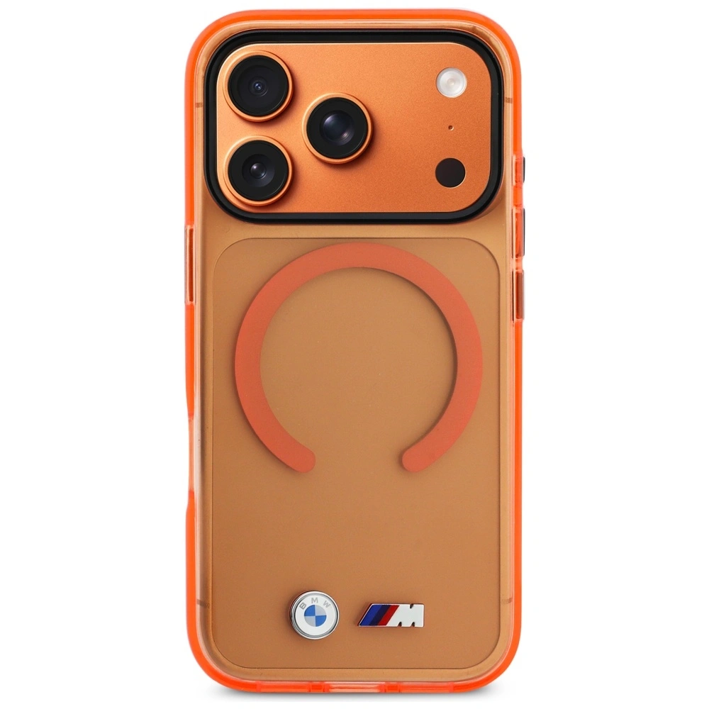Kryt BMW M IML Metal Logos MagSafe Apple iPhone 17 Pro orange