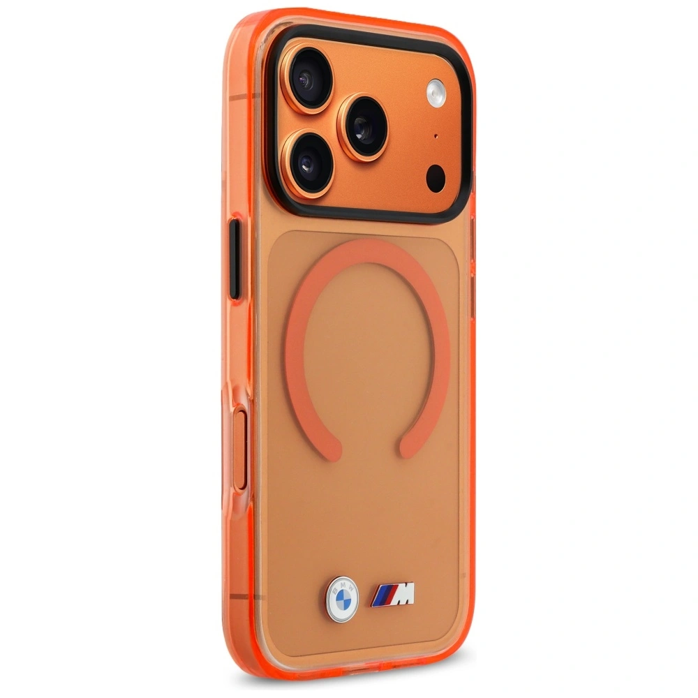 Kryt BMW M IML Metal Logos MagSafe Apple iPhone 17 Pro orange