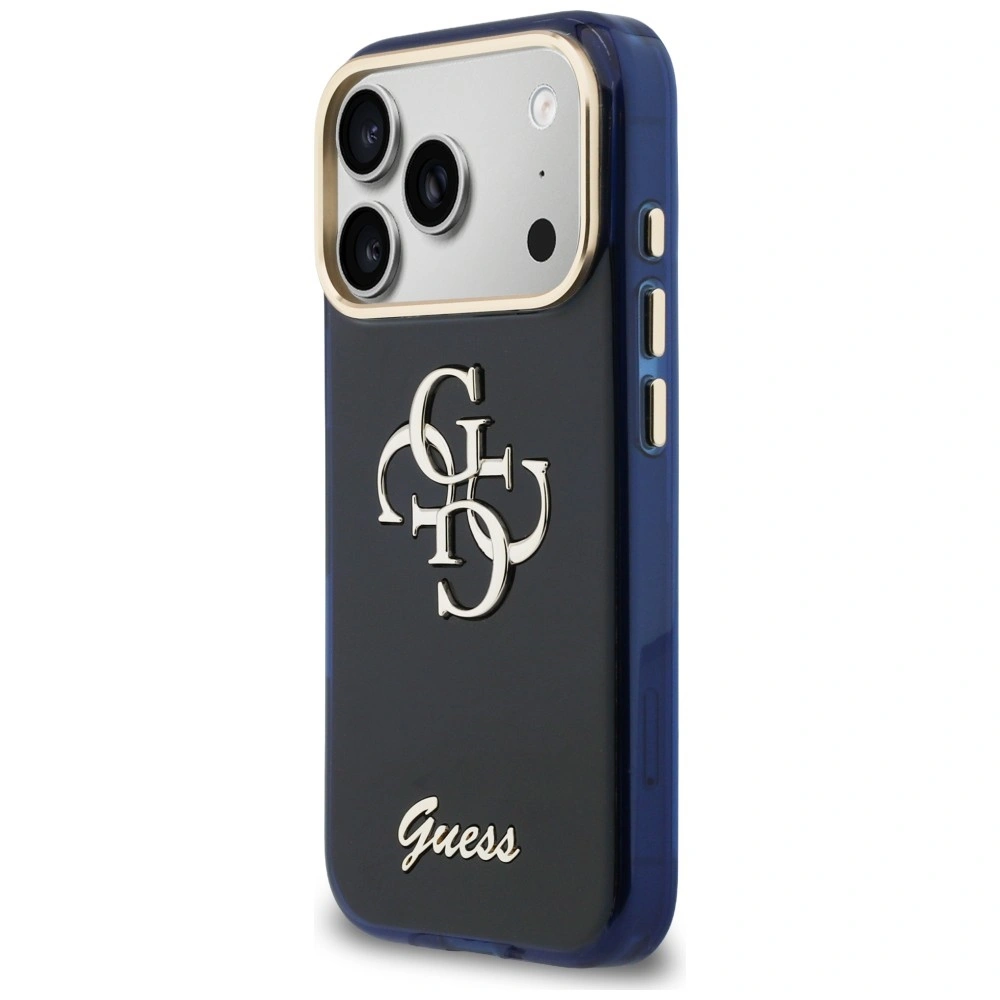 Kryt Guess IML 4G Script Metal Apple iPhone 17 Pro Max blue