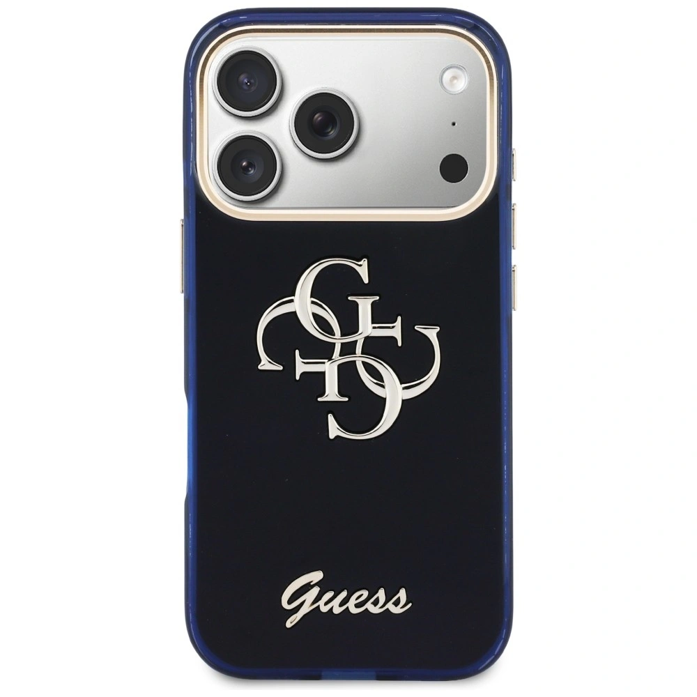Kryt Guess IML 4G Script Metal Apple iPhone 17 Pro Max blue