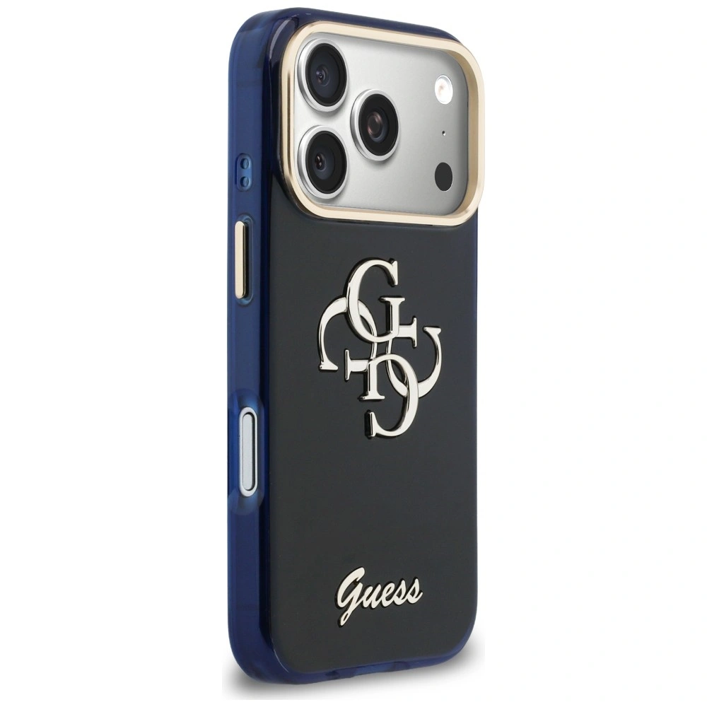 Kryt Guess IML 4G Script Metal Apple iPhone 17 Pro Max blue