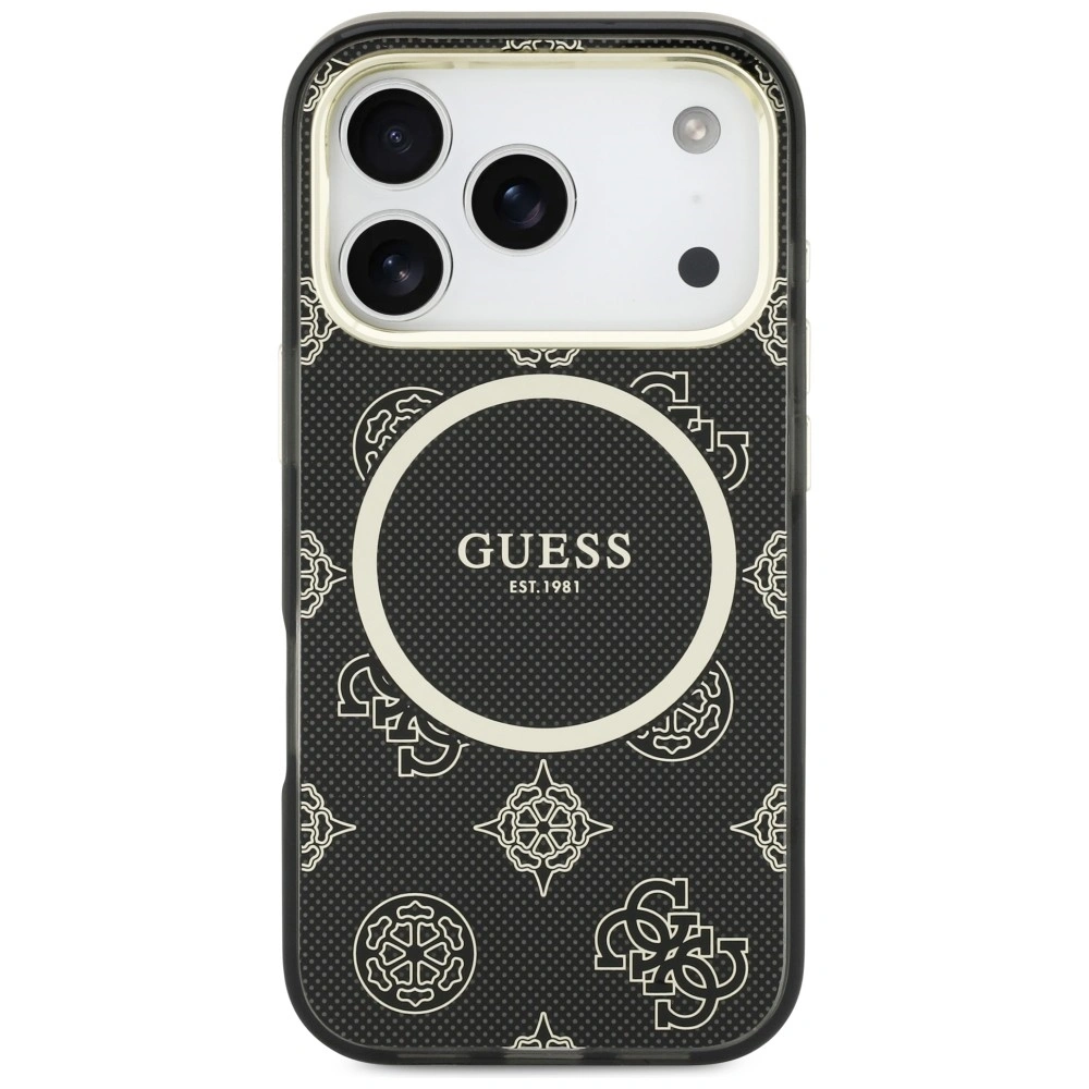 Kryt Guess IML Peony Dot MagSafe Apple iPhone 17 Pro black