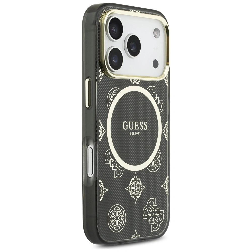 Kryt Guess IML Peony Dot MagSafe Apple iPhone 17 Pro black