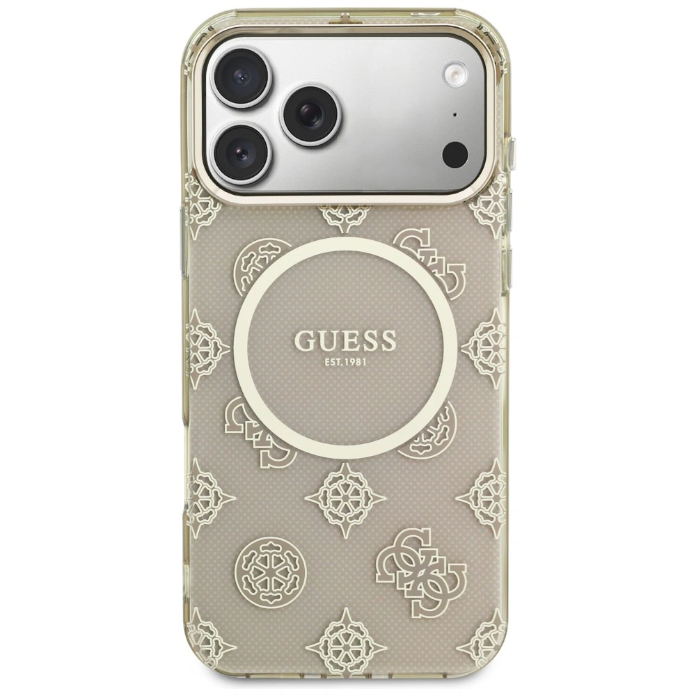 Kryt Guess IML Peony Dot MagSafe Apple iPhone 17 Pro Max beige