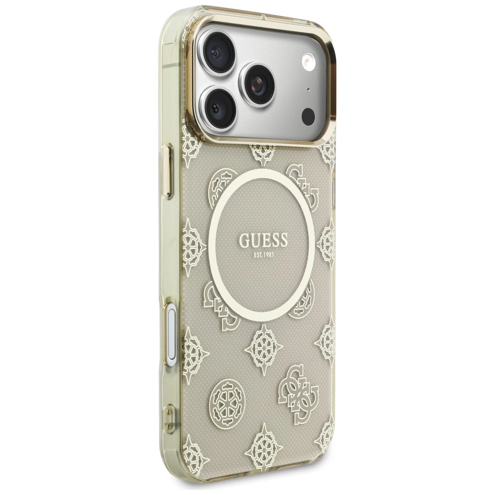 Kryt Guess IML Peony Dot MagSafe Apple iPhone 17 Pro Max beige