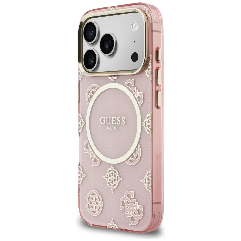 Kryt Guess IML Peony Dot MagSafe Apple iPhone 17 Pro pink